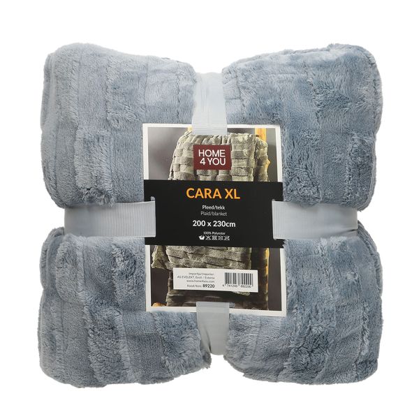 Plaid CARA XL 200x230cm,  bluish grey