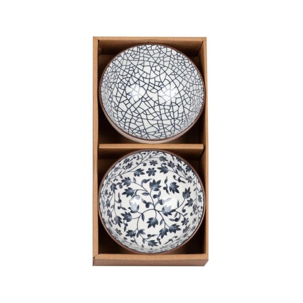 Set SOMETSUKE 2-bowls, blue mix