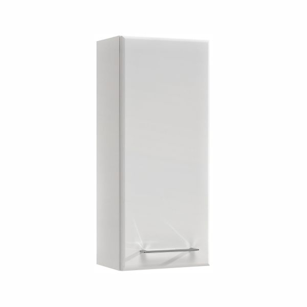 Upper bathroom cabinet 376, 30x20xH70cm, white gloss