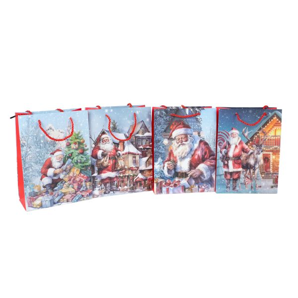 Gift bag SANTA S, 18x24x8,5cm, mix