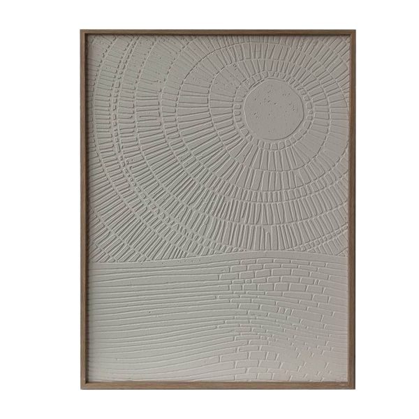 Kanva ar rāmi WALLY 60x80cm, abstrakti balts