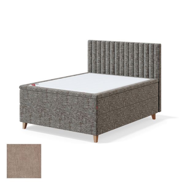 Continental bed 4 legs BLACK CONTINENTAL CLIFF 180x200cm, firm, beige