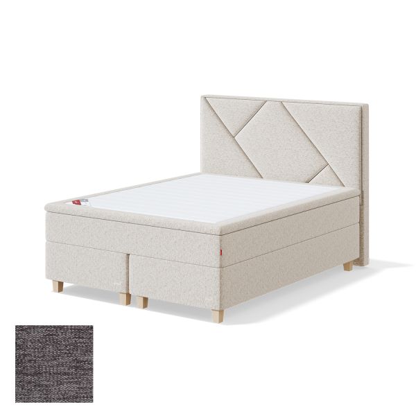 Continental bed RED CONTINENTAL VERANO 180x200cm, firm, grey