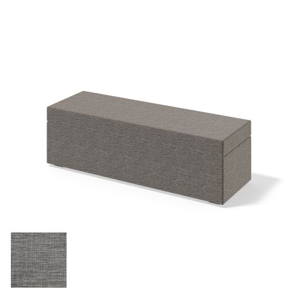 Storage box for continental bed RED/BLACK PLAIN MANGO 150cm, light grey