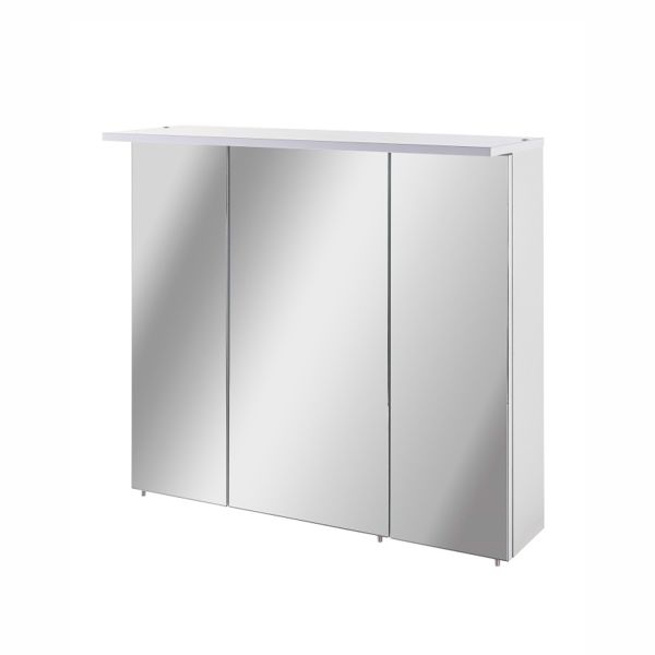 Mirror cabinet with LED lighting MARS 71x16xH73cm, white gloss