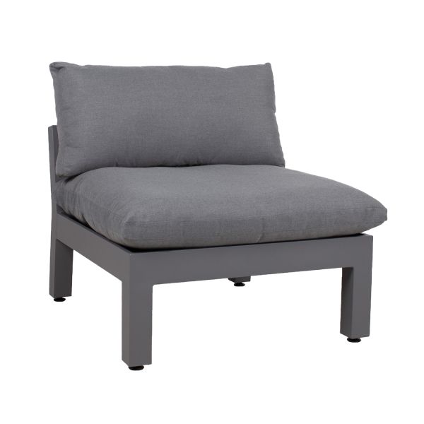 Modular sofa FLUFFY armless section, grey