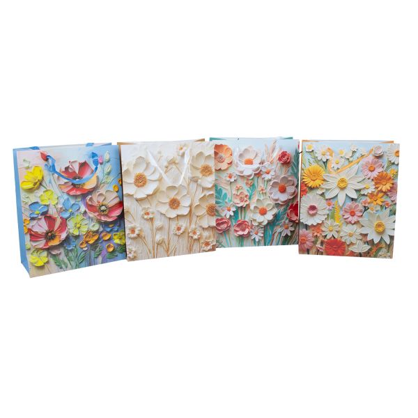 Gift bag DAISY M, 26x32x12cm, mix