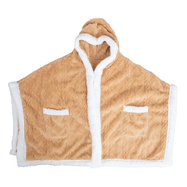 Plaid with hood MONNA beige