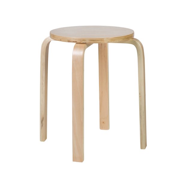 Taburete SIXTY-1  D41xH45cm, materiāls: līmētas koka plātnes ar bērza finierskaidu, krāsa: dabīga