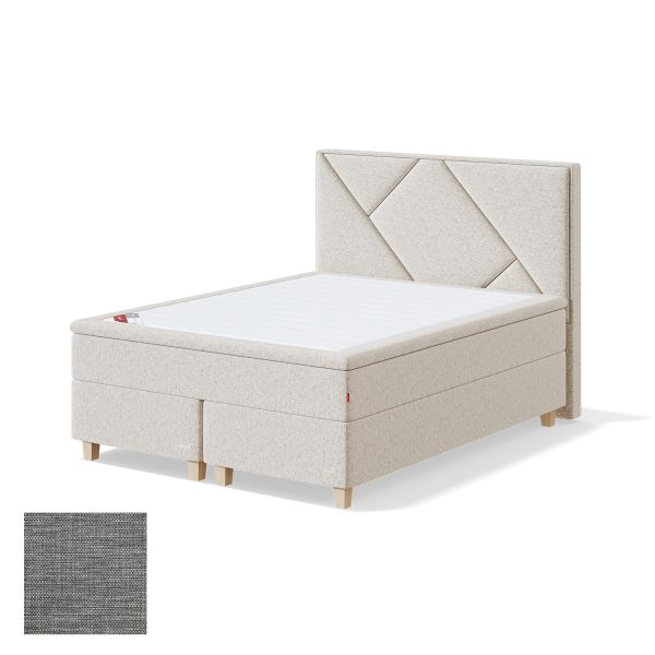 Continental bed RED CONTINENTAL MANGO 140x200cm, firm, light grey