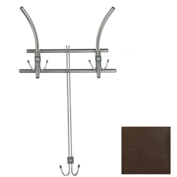 Wall coat rack MARTA 45x14xH78cm, antique bronze