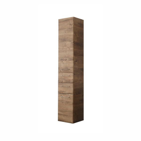 Tall bathroom cabinet 943, 35x33xH186cm, oak