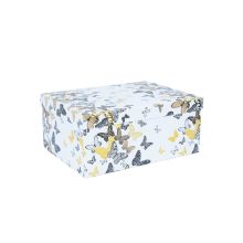 Коробка DIANA-10 с крышкой 19x13xH8см, белый/бабочка