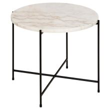 Sānu galds AVILA D52xH40cm, balts