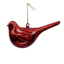 Christmas ornament JOY BIDRY RED 15cm, glass