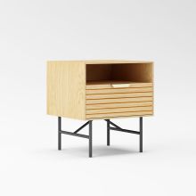 Naktsskapītis BASSEL 45x40xH50cm, 3D melamīns.