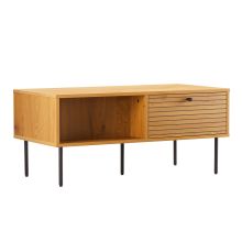 Kafijas galdiņš LINE 100x50xH45cm, melamīns ar ozola rakstu