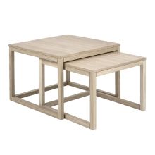 Coffee tables 2pcs CORNUS  61,5x61,5xH44cm, 70x70xH50cm, oak