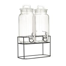 Glass jar TWIN 2x2,3L, with a stand