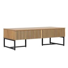 Kafijas galdiņš HAMPTON 120x60xH40cm, melamīns ar ozolkoka dekoru