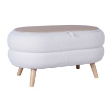 Ottoman/ table HANA 87x48,5xH46cm, white, with storage