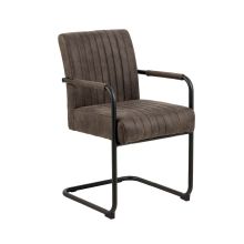 Ēdamistabas krēsls ADELE ar roku balstu, pelēks