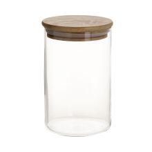 Glass jar JARA D8,3xH13cm 790ml with bamboo lid