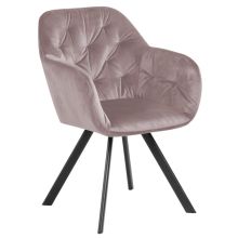 Chair LOLA swivel, dusty rose