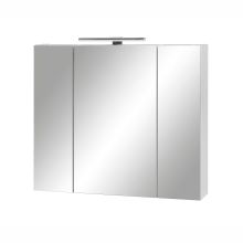 Skapītis ar spoguli ar LED apgaismojumu LIMONE 80x16xH71cm, balta