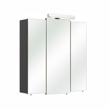 Spoguļskapītis ar 13-I gaismu, 68x20xH73cm, antracīta spīduma