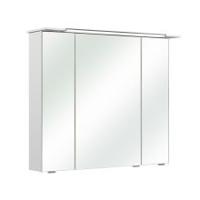 Spoguļstikla skapis ar LED apgaismojumu 54-II, 82x22xH71cm, balta glancēta