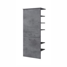 Augsts vannas istabas skapis 945, 50x33xH123cm, tumši pelēks