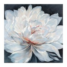Eļļas glezna 100x100cm, balts zieds