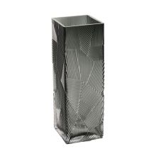 Ваза ZANA 10x10xH30см, серое стекло