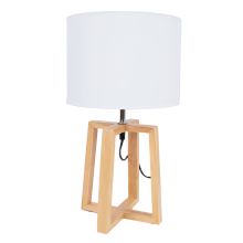 Galda lampa WOODEN H44,5cm, balts