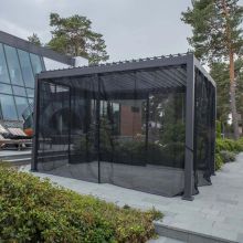 Tekstilēna sieta aizkari MIRADOR-111 3x3m, melns