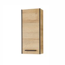 Augšējais vannas istabas skapis 395, 30x20xH70cm, ozols/melns