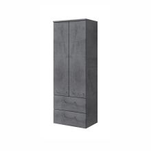 Augsts vannas istabas skapis 945, 50x33xH136cm, tumši pelēks