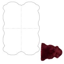 Aitādas paklāji MERINO M 4x, 90x180cm, vīna-sarkans