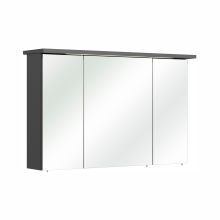 Spoguļstikla skapis ar LED apgaismojumu 84-III, 115x20xH72cm, antracīta
