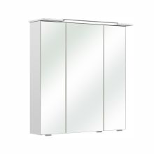 Spoguļstikla skapis ar LED apgaismojumu 54-I, 67x22xH71cm, balta glancēta