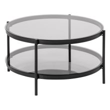 Kafijas galdiņš BAYONNE, D79xH42cm, dūmakains stikls