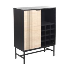 Cabinet HELVE with wine rack 80x40xH110cm, melamine