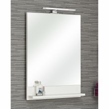 Spogulis ar plauktu 09, 50x10xH70cm, balta