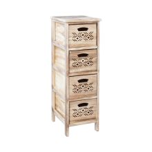 Chest of drawers MIHKLI with 4 storage units 26x32x81cm, natural