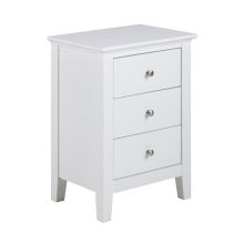 Nightstand LINNEA with drawers, white