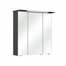 Spoguļstikla skapis ar LED apgaismojumu 54-I, 67x22xH71cm, antracīta