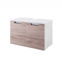 Izlietnes skapis MARS 65x35xH46,5cm, ozols/balta glancēta