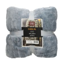 Pleds CARA XL 200x230cm, zilgani pelēks