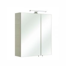 Spoguļstikla skapis ar LED apgaismojumu 86, 60x33xH53cm, balta ozols